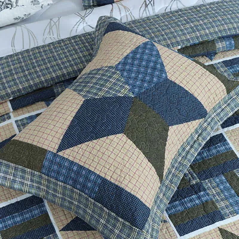 Ownkoti Vintage Star Patchwork Baumwolldecke
