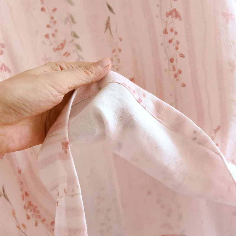 Ownkoti Orientalisch inspirierte gestreifte Loungewear aus Baumwolle mit Blumenmuster