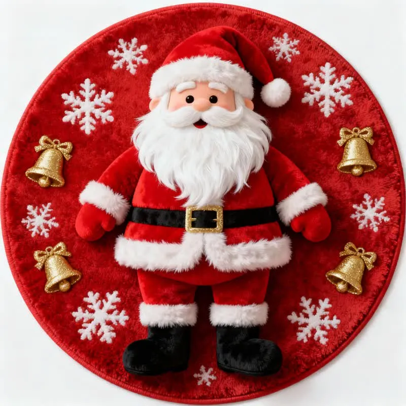 Ownkoti Weihnachtsmann-Teppich mit 3D-Effekt