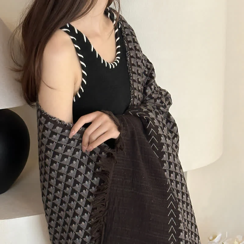 Ownkoti Vintage Baumwoll-Jacquard-Mehrzweckdecke