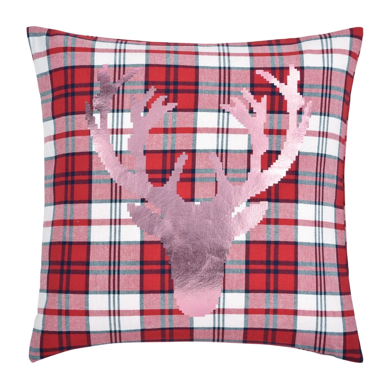 Pad Kissenhülle Tartan 40x40cm rot