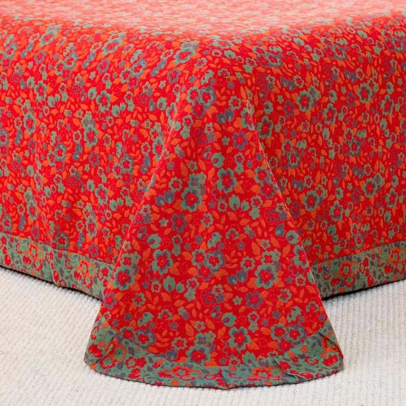Ownkoti Bettwäsche mit Blumenmuster aus reiner Baumwollgaze (4-teilig)