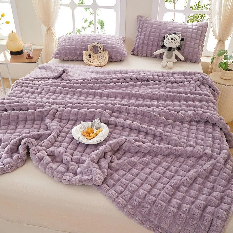 Karierte, dicke, warme Kuscheldecke