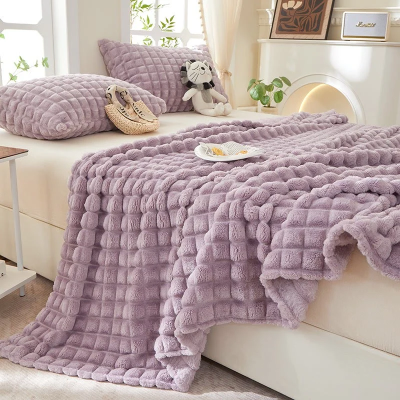 Karierte, dicke, warme Kuscheldecke