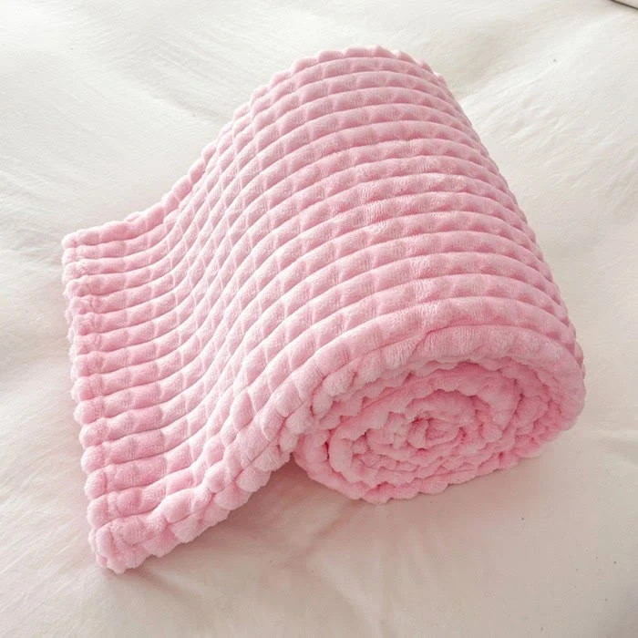 Karierte, dicke, warme Kuscheldecke