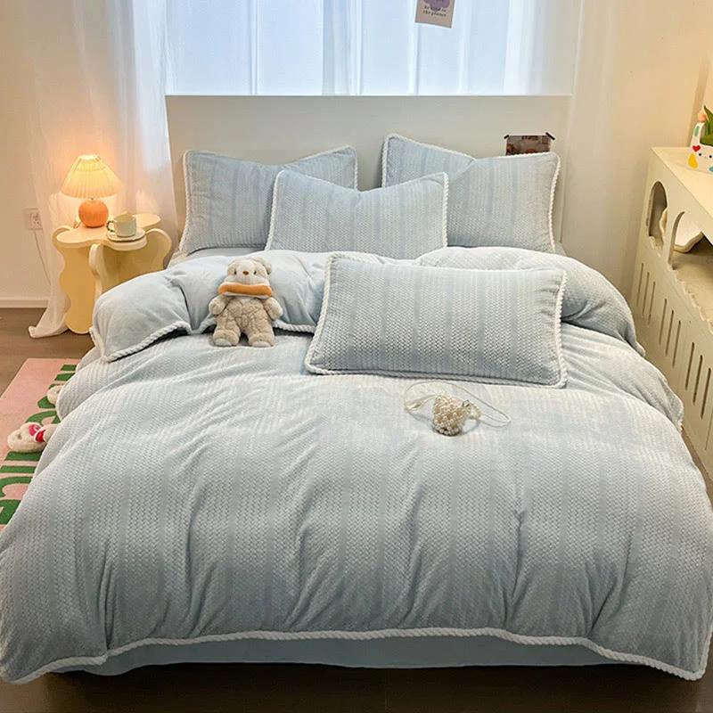 Luxuriöses Fleece-Winterbettwäscheset (4-teilig)