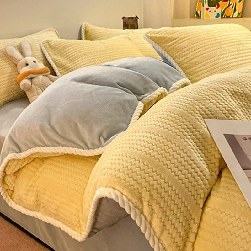 Luxuriöses Fleece-Winterbettwäscheset (4-teilig)