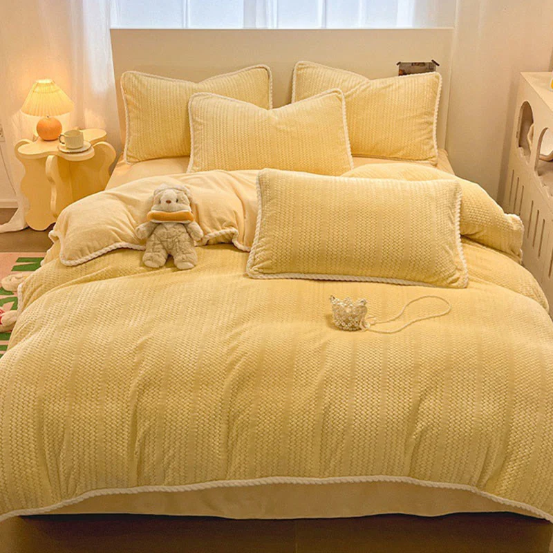 Luxuriöses Fleece-Winterbettwäscheset (4-teilig)