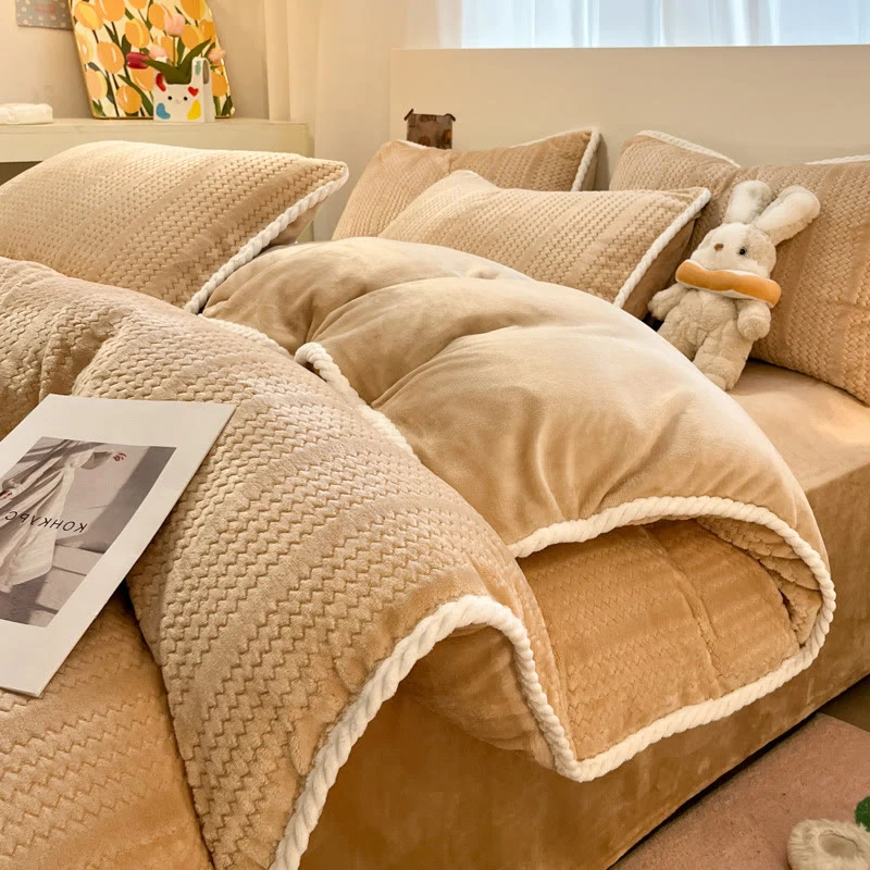 Luxuriöses Fleece-Winterbettwäscheset (4-teilig)