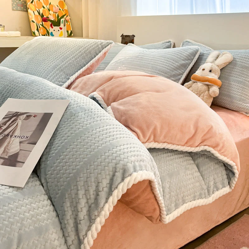 Luxuriöses Fleece-Winterbettwäscheset (4-teilig)