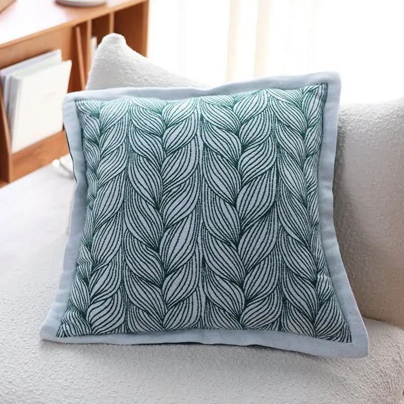 Ownkoti Künstlerische Blattstrickdecke