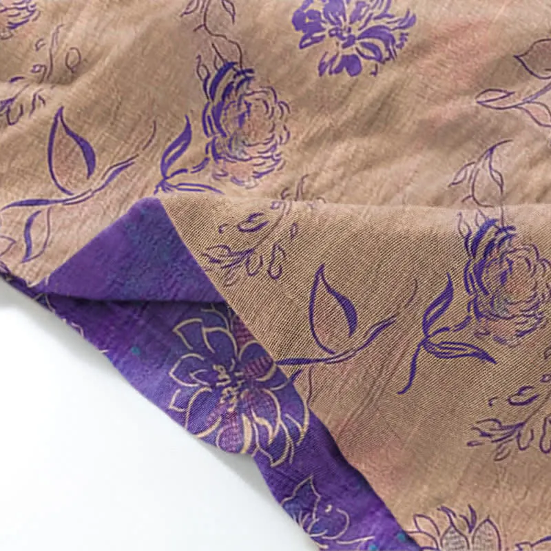 Peony – Loungewear-Set aus Baumwollgaze-Kimono
