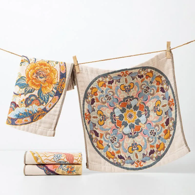 Saugfähiges Küchentuch aus Baumwolle im Vintage-Stil mit Blumenmuster