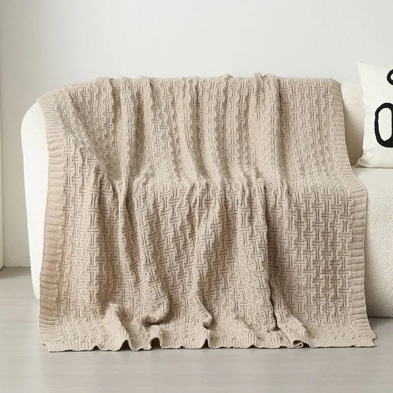 Ownkoti Solid Knot Strukturierte Strickdecke