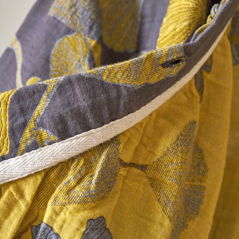 Ginkgoblatt Hanfu-inspiriertes Baumwoll-Nachthemd