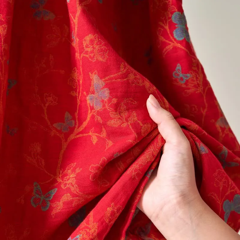 Ownkoti Vintage Schmetterling Hanfu inspiriertes Baumwoll-Nachthemd
