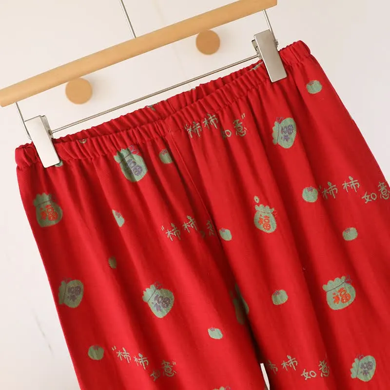 Pyjama-Set „Lucky Persimmon“ aus Baumwolle
