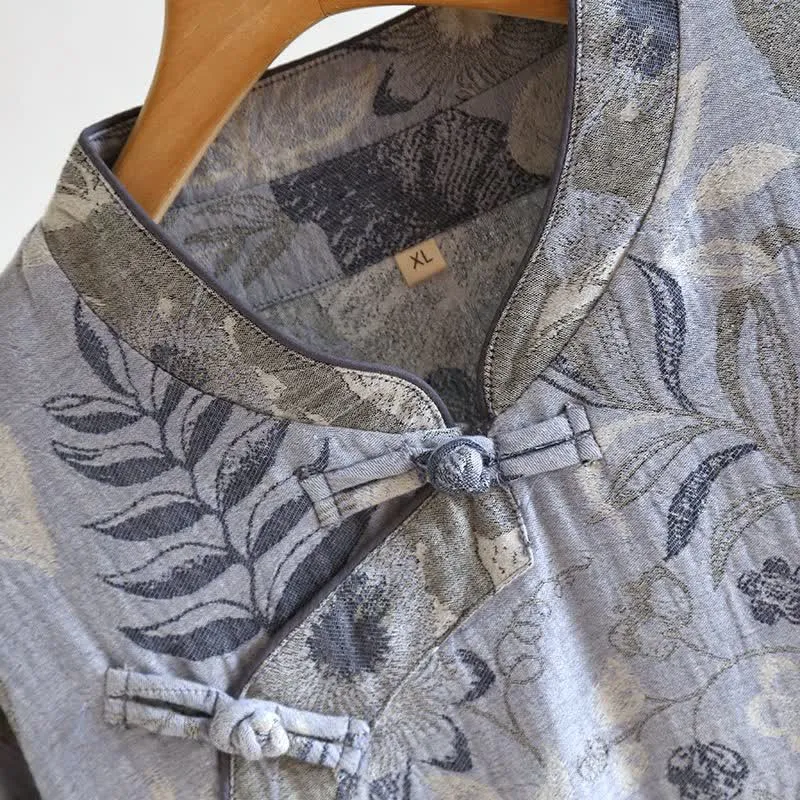 Pyjama-Set aus orientalisch inspiriertem Baumwollgewebe mit Blumenmuster