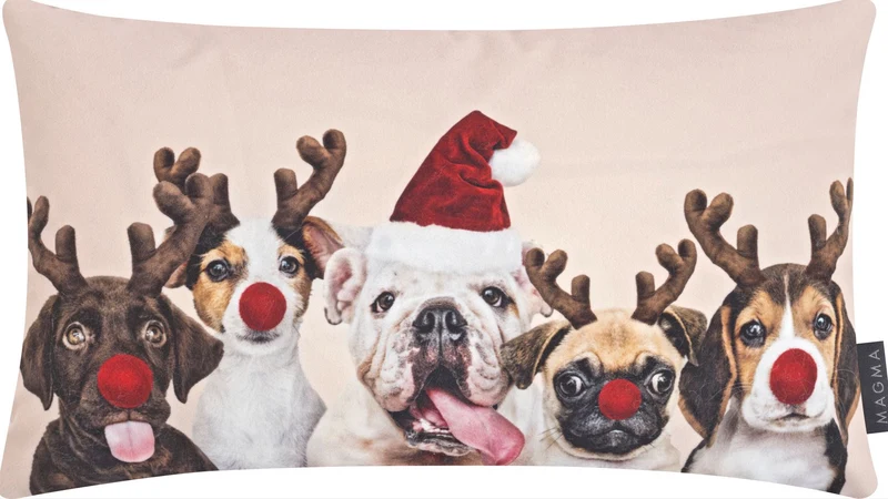 Magma Kissenhülle XMAS Dogs 30x50cm