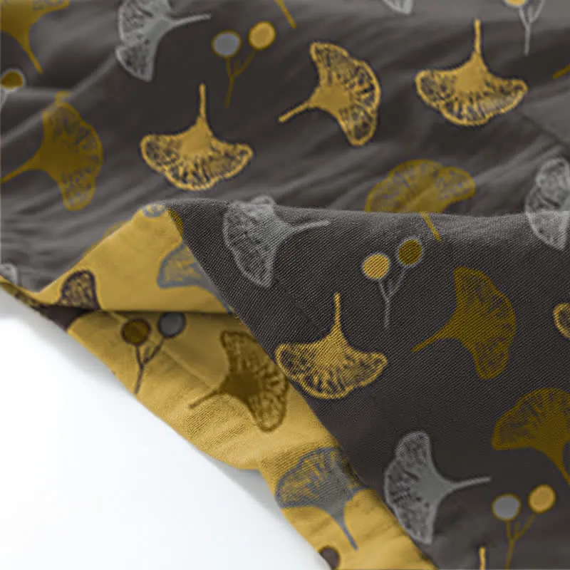 Ginkgo Bio-Baumwoll-Kimono-Loungewear-Set