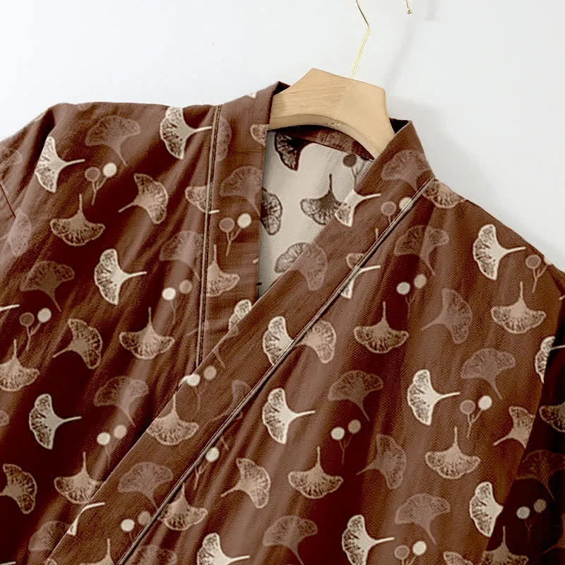 Ginkgo Bio-Baumwoll-Kimono-Loungewear-Set