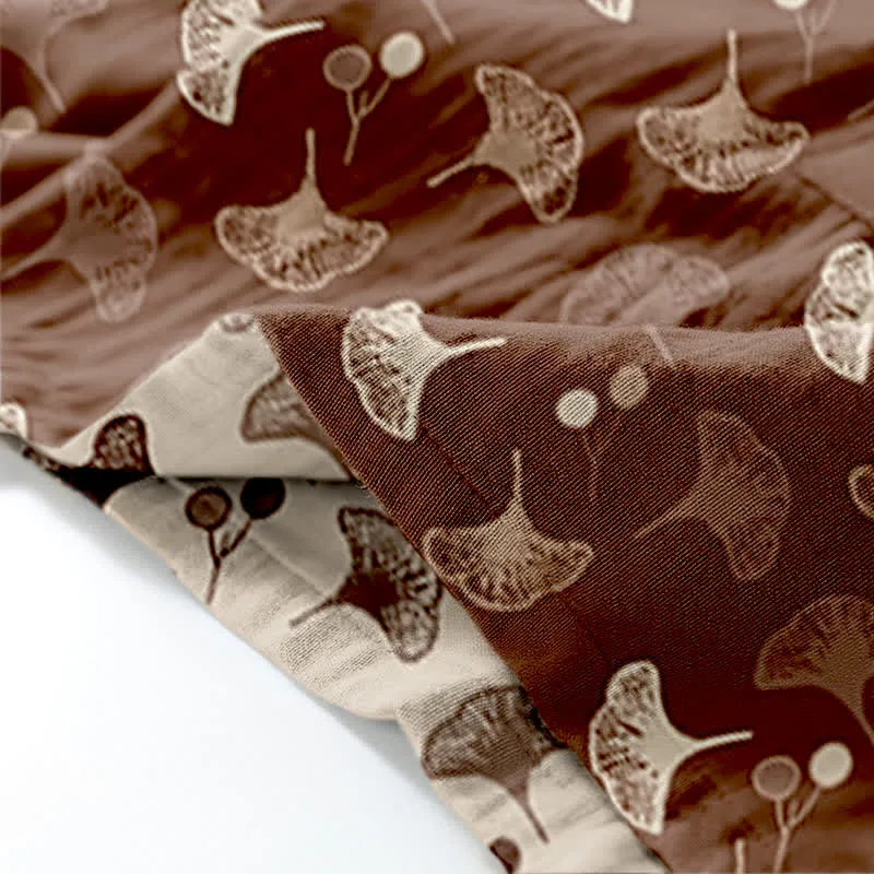 Ginkgo Bio-Baumwoll-Kimono-Loungewear-Set