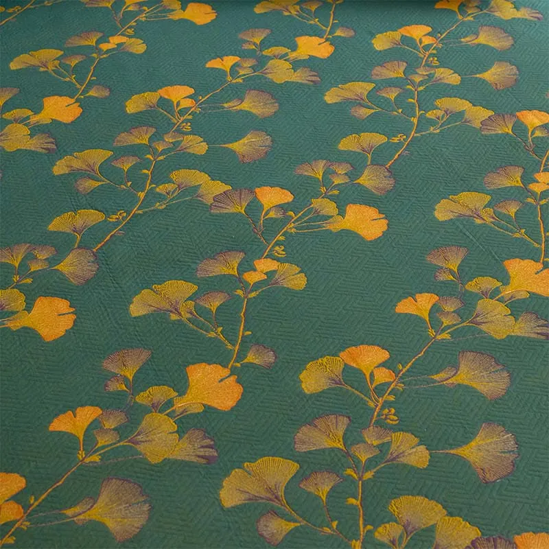 Großes Spannbettlaken aus Baumwolle mit Ginkgoblättern