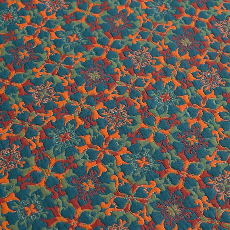 Spannbettlaken aus Baumwolle mit geometrischem Retro-Muster