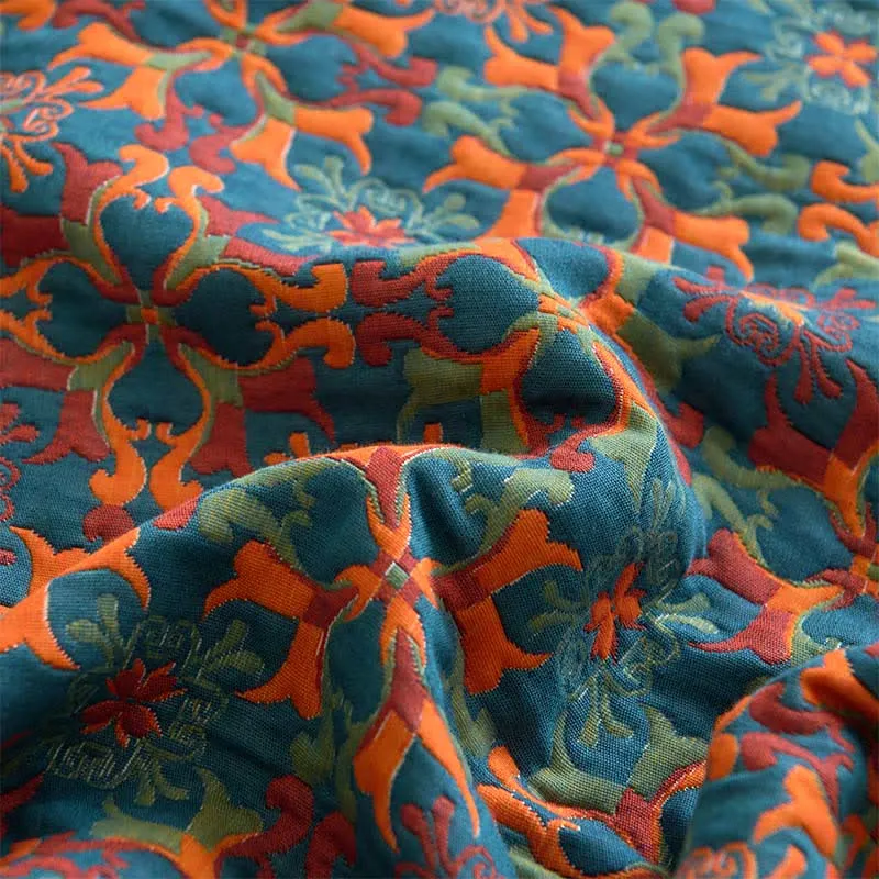 Spannbettlaken aus Baumwolle mit geometrischem Retro-Muster