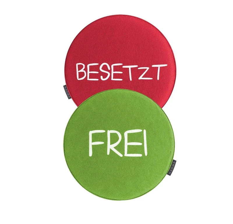 Magma 2er Set Sitzkissen Frei und Besetzt