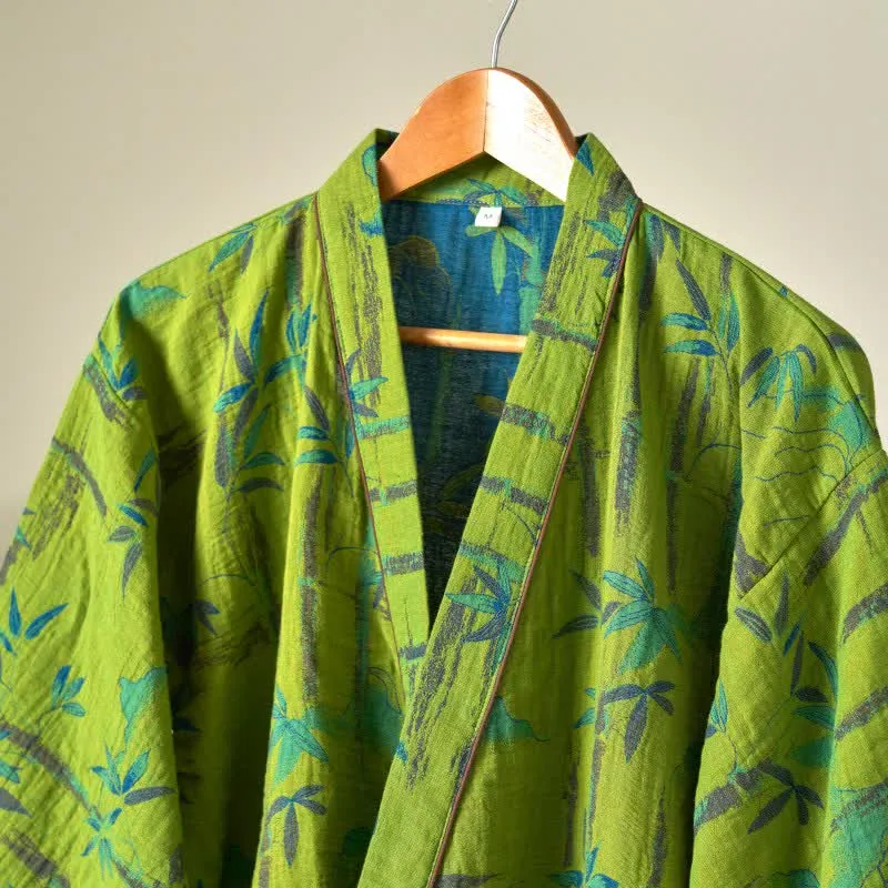 Loungewear-Set aus Kimono aus Bambus-Baumwollgaze