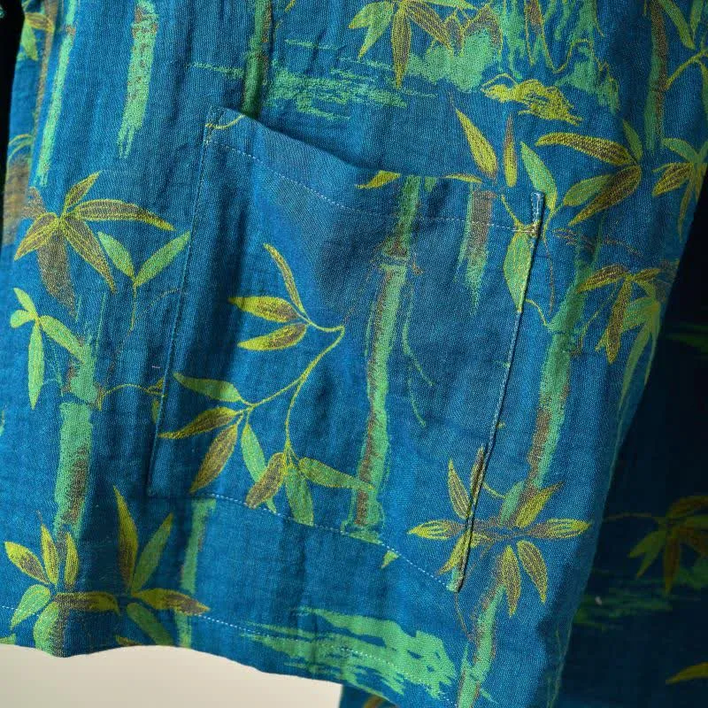 Loungewear-Set aus Kimono aus Bambus-Baumwollgaze