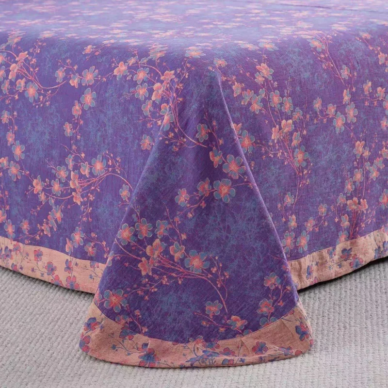 Wendebettwäscheset aus Baumwollgaze mit Blumenmuster (4-teilig)