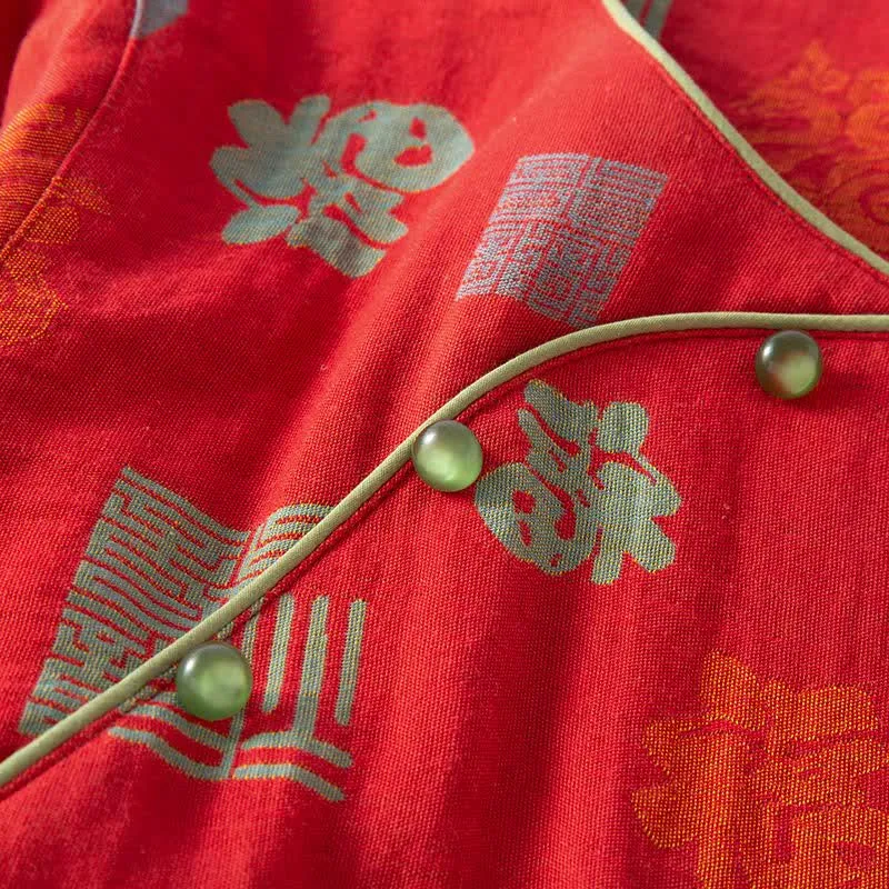 Orientalisches, glückverheißendes Loungewear-Set aus Baumwollgaze