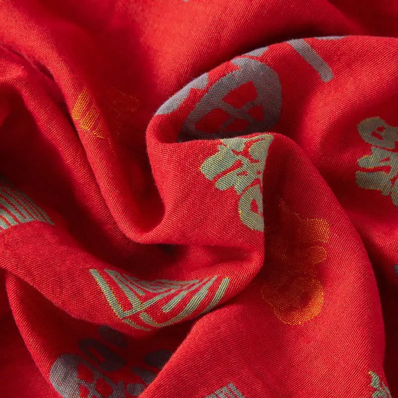 Orientalisches, glückverheißendes Loungewear-Set aus Baumwollgaze