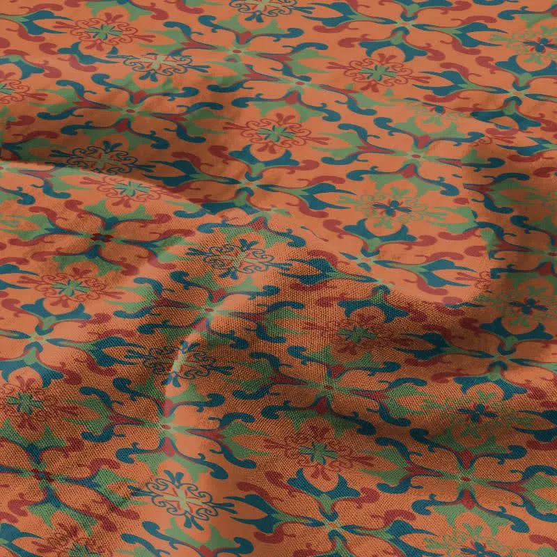 Tagesdecke aus Baumwolle mit geometrischem Retro-Muster