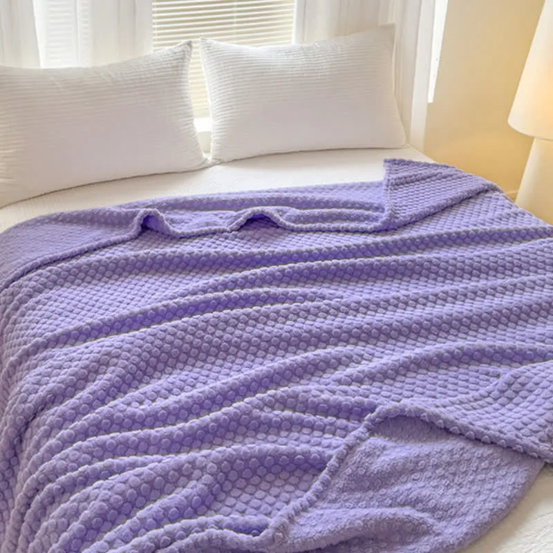 Warme Jacquard-Überwurfdecke mit Punkten