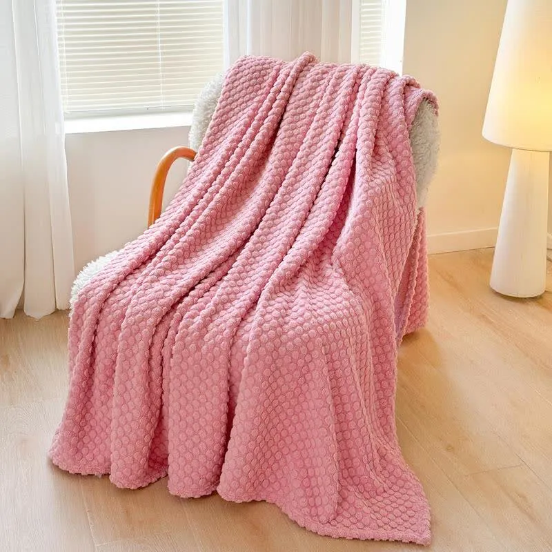 Warme Jacquard-Überwurfdecke mit Punkten