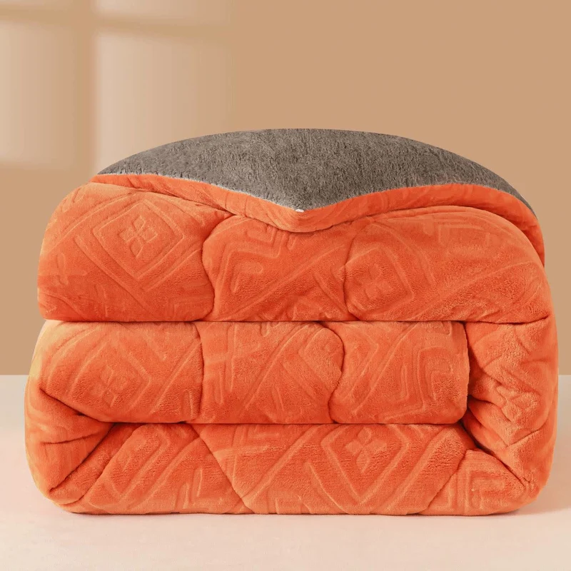 Sherpa-Plüschdecke mit geometrischem Muster