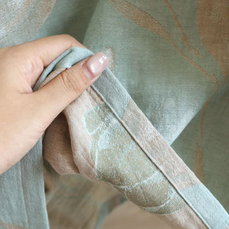 Tulip Nachthemd aus natürlichem Baumwollgaze-Jacquard