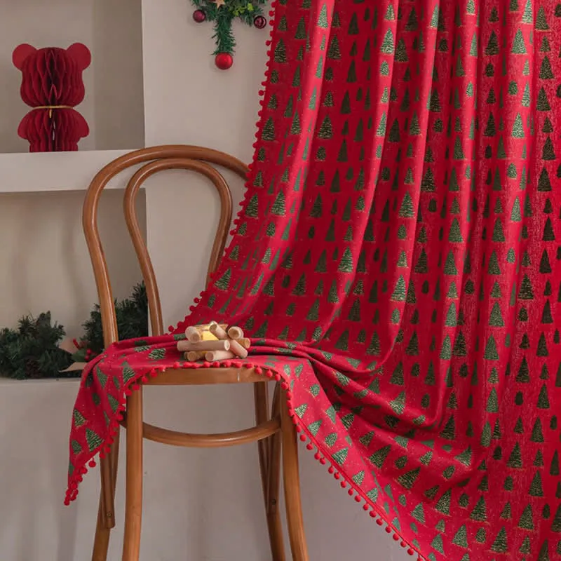 Weihnachts-Tannenbaum-Feiertagsvorhang