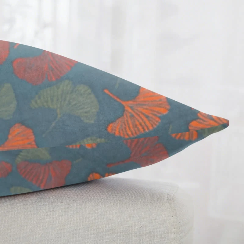 Quadratische Kissenbezüge aus Ginkgo-Baumwollgaze-Jacquard (2 Stück)