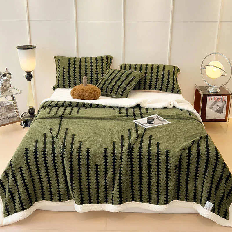 Jacquard-Überwurfdecke mit geometrischem Muster