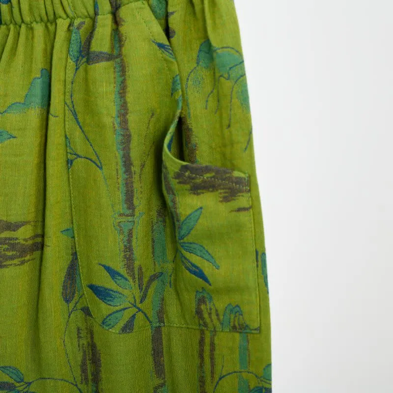 Bambus Orientalisches Pyjama-Set aus Baumwolle mit Quasten
