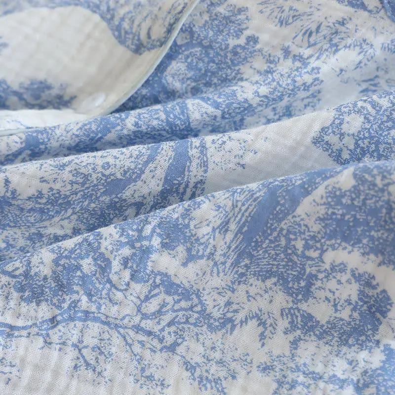 Loungewear-Set aus Baumwolle mit Tiger Tree-Print