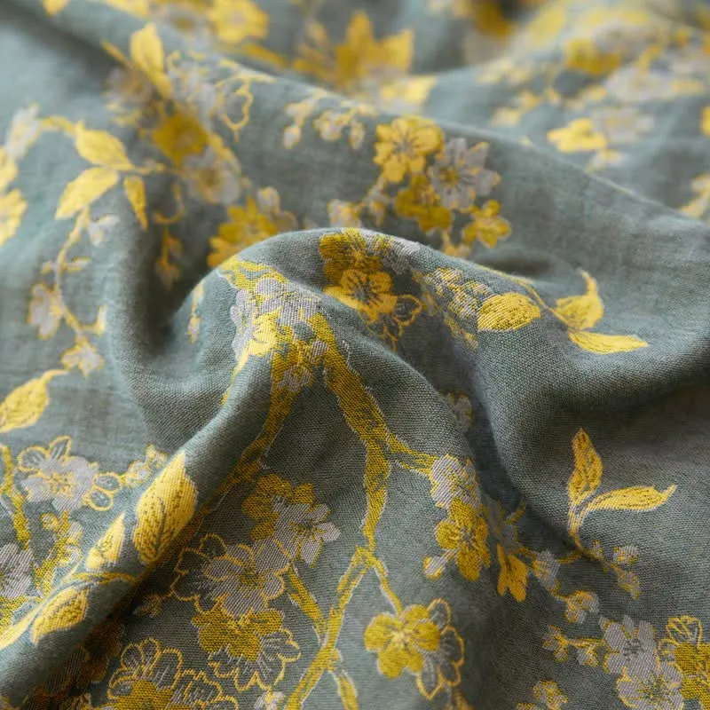 Bettwäsche aus Baumwollgaze mit Jacquardmuster und Pflaumenblütenmuster