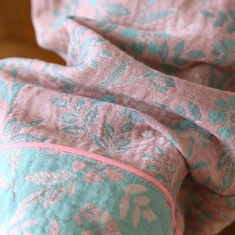 Pyjama aus Baumwollgaze-Jacquard mit orientalischem Blumenmuster