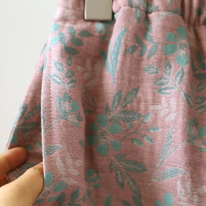 Pyjama aus Baumwollgaze-Jacquard mit orientalischem Blumenmuster