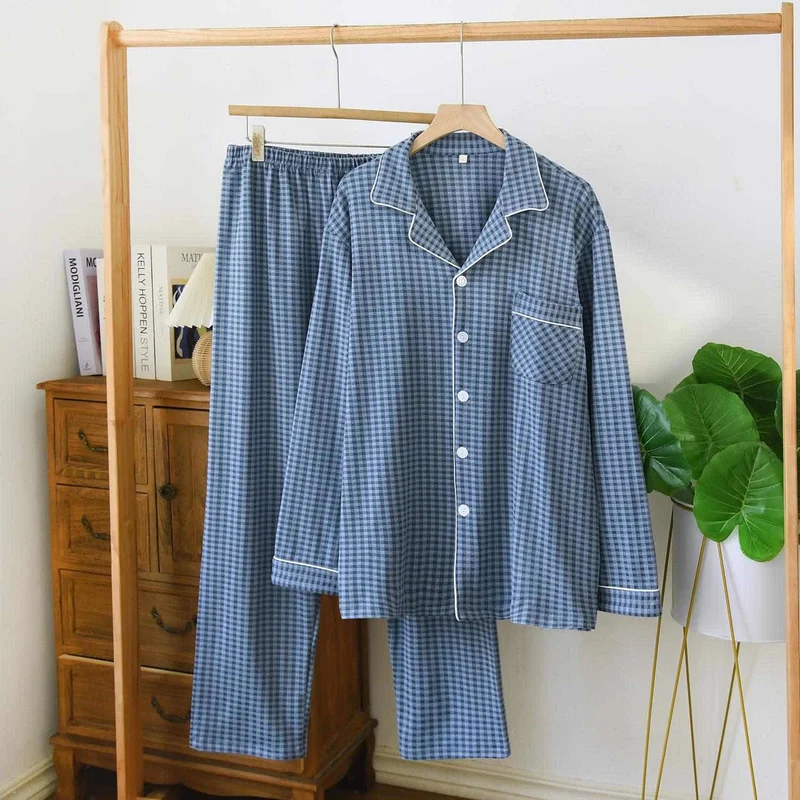Klassisches kariertes Unisex-Loungewear-Set
