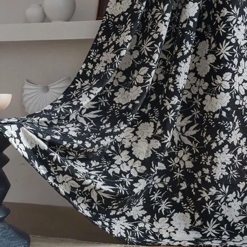 Jacquard-Vorhang im pastoralen Stil mit Blumenmuster